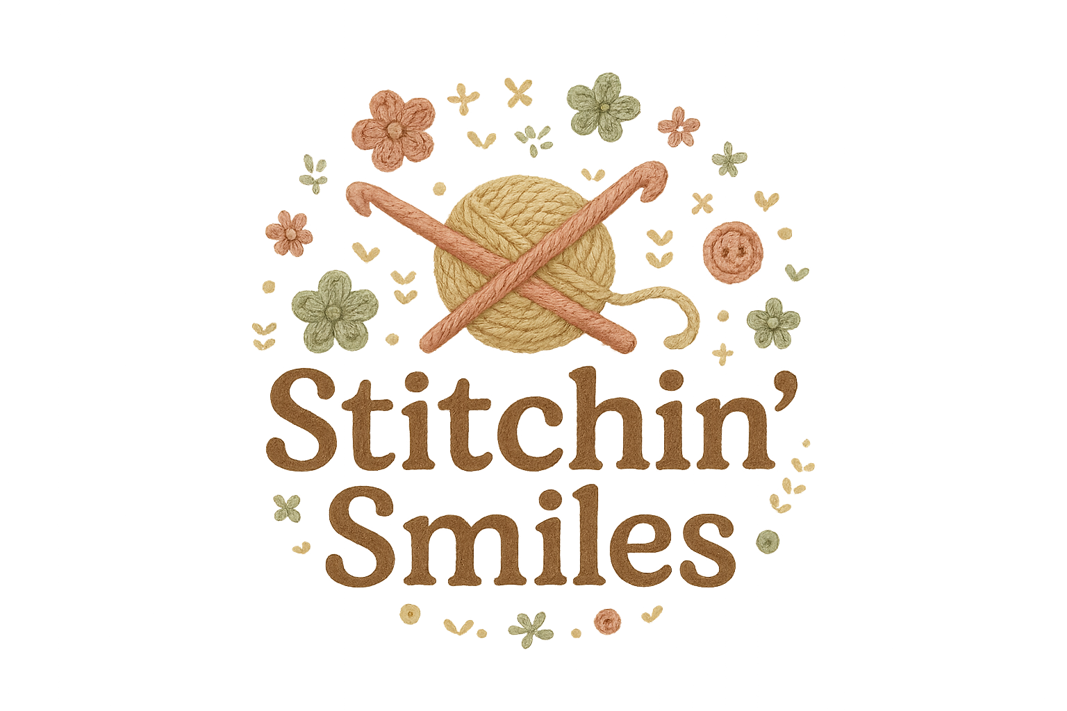 make a crochet logo brand stitchin' smiles